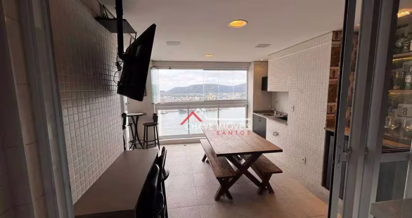 Apartamento com 3 dormitórios à venda, 189 m² por r$ 2.554.000,00 - ponta da praia - santos/sp