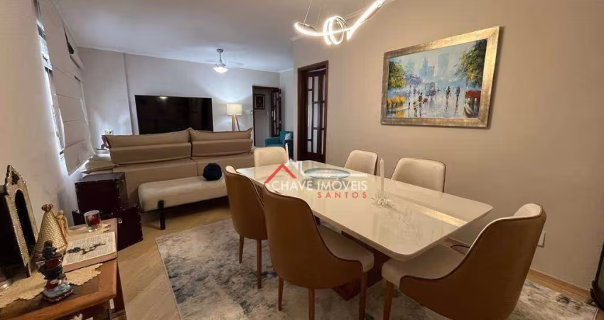 Apartamento com 3 dormitórios à venda, 116 m² por R$ 850.000,00 - Pompéia - Santos/SP