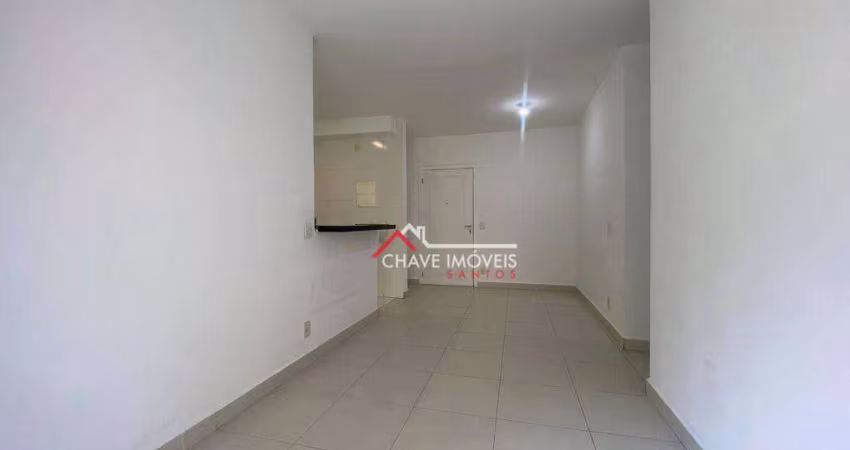 Apartamento com 2 dormitórios para alugar, 64 m² por R$ 3.800,02/mês - Marapé - Santos/SP