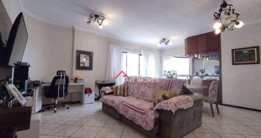 Apartamento com 3 dormitórios à venda, 130 m² por R$ 841.000,00 - Ponta da Praia - Santos/SP