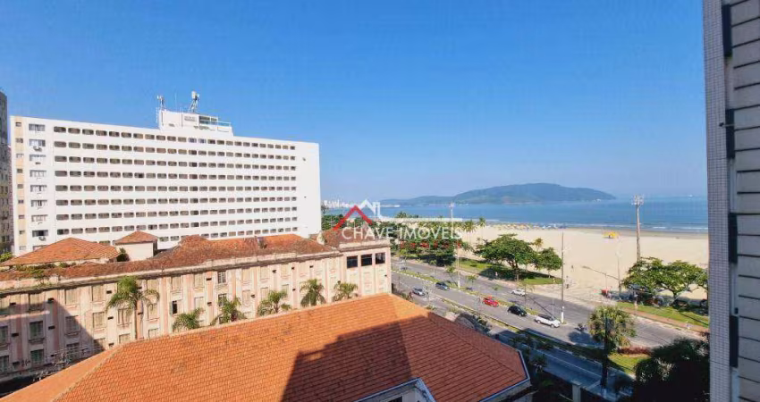 Apartamento frente mar à venda, 150 m² - Gonzaga - Santos/SP