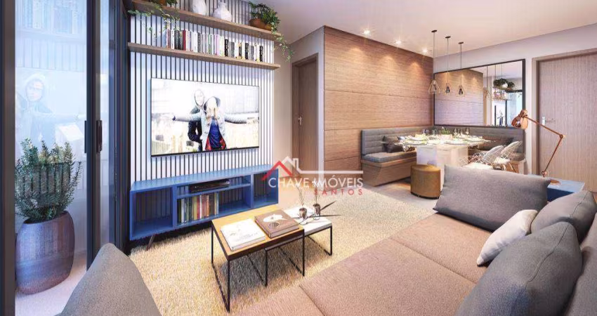 Apartamento com 2 dormitórios à venda, 69 m² por R$ 820.000,00 - Boqueirão - Santos/SP