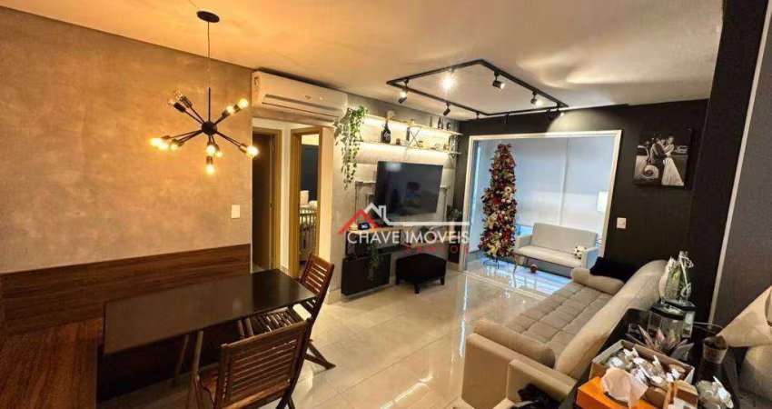 Apartamento com 2 dormitórios à venda, 86 m² por R$ 1.340.000,00 - Embaré - Santos/SP