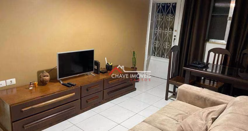 Apartamento com 1 dormitório à venda, 56 m² por R$ 260.000,00 - Macuco - Santos/SP