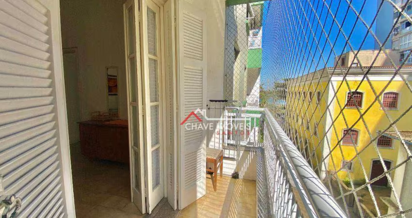 Apartamento com 1 dormitório para alugar, 85 m² por R$ 3.000,02/mês - Embaré - Santos/SP