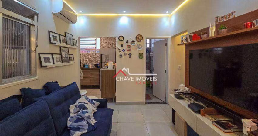 Apartamento com 2 dormitórios à venda, 60 m² por R$ 480.000,00 - Embaré - Santos/SP