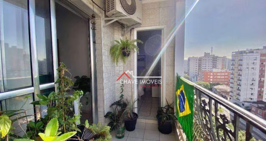 Apartamento com 3 dormitórios à venda, 139 m² por r$ 800.000,00 - marapé - santos/sp
