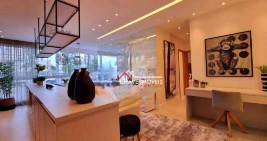 Apartamento com 2 dormitórios à venda, 72 m² por R$ 826.311,18 - Encruzilhada - Santos/SP