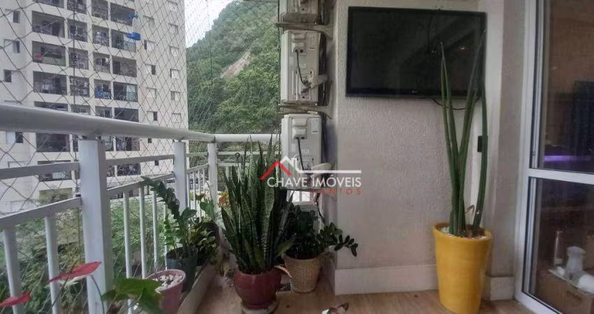 Apartamento com 3 dormitórios à venda, 84 m²  - Marapé - Santos/SP