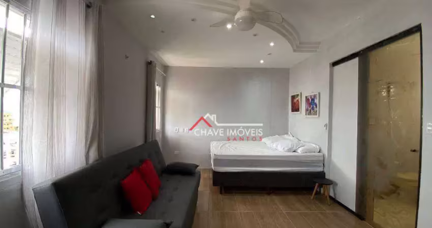Kitnet com 1 dormitório, 36 m² - venda por r$ 329.000,00 ou aluguel por r$ 2.800,02/mês - ponta da praia - santos/sp