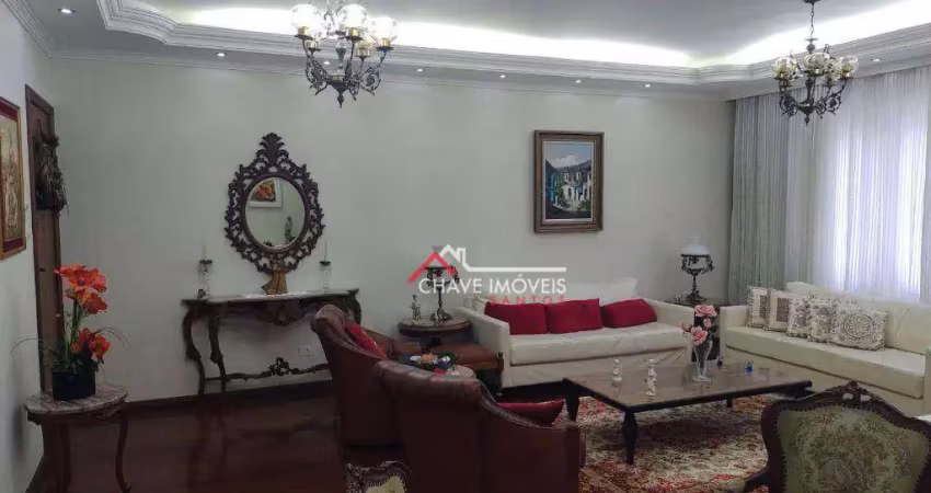 Apartamento com 4 dormitórios, 167 m² - venda por r$ 900.000,00 ou aluguel por r$ 6.000,02/mês - gonzaga - santos/sp