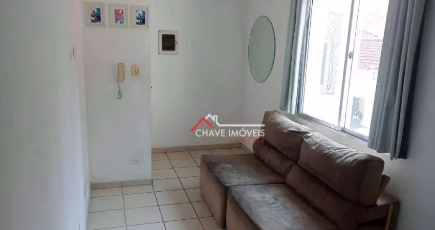 Apartamento com 1 dormitório à venda, 56 m² por r$ 330.000,00 - boqueirão - santos/sp