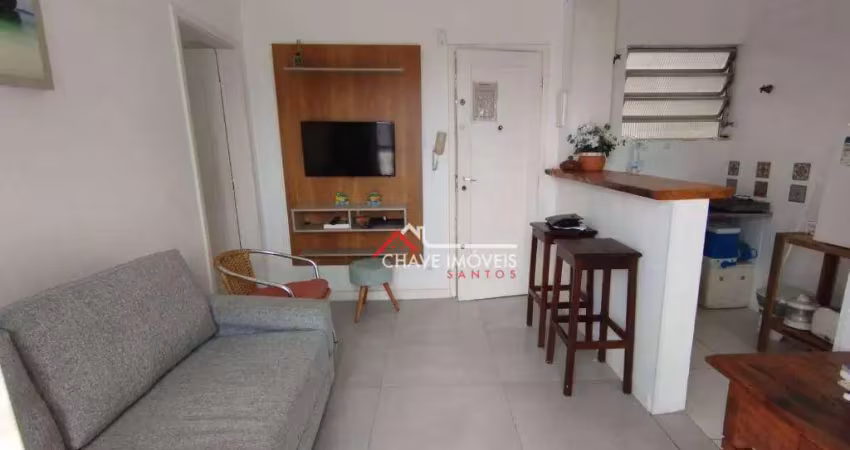 Apartamento com 1 dormitório à venda, 45 m² por r$ 362.000,00 - embaré - santos/sp