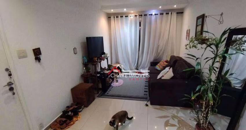 Apartamento com 2 dormitórios à venda, 87 m² por R$ 460.000,00 - Campo Grande - Santos/SP