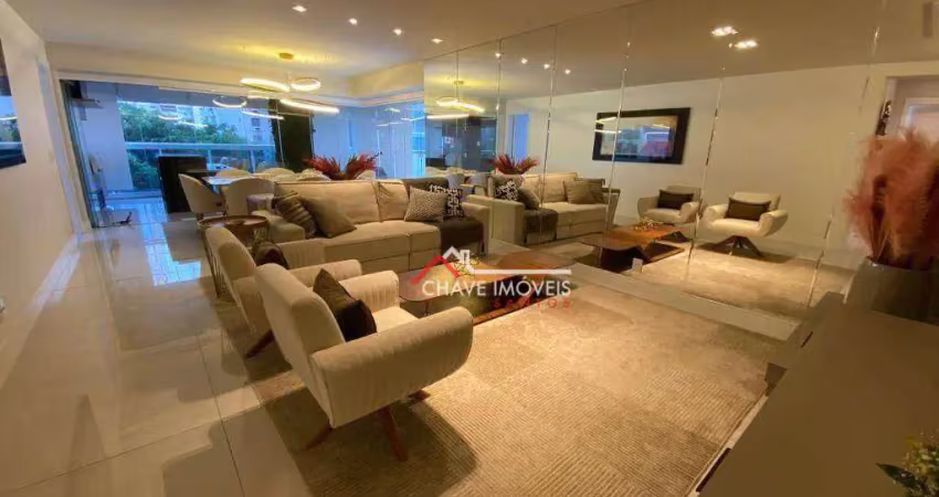 Apartamento garden à venda, 300 m² por r$ 3.200.000,00 - boqueirão - santos/sp