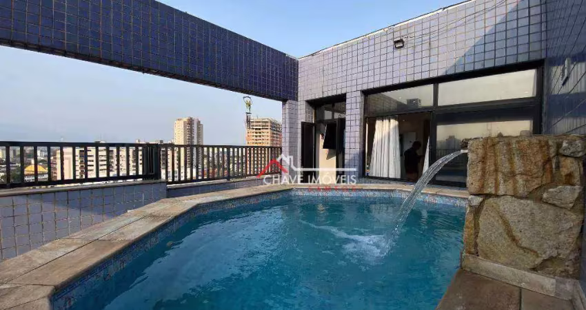Cobertura com 3 dormitórios à venda, 134 m² por R$ 790.000,00 - Estuário - Santos/SP