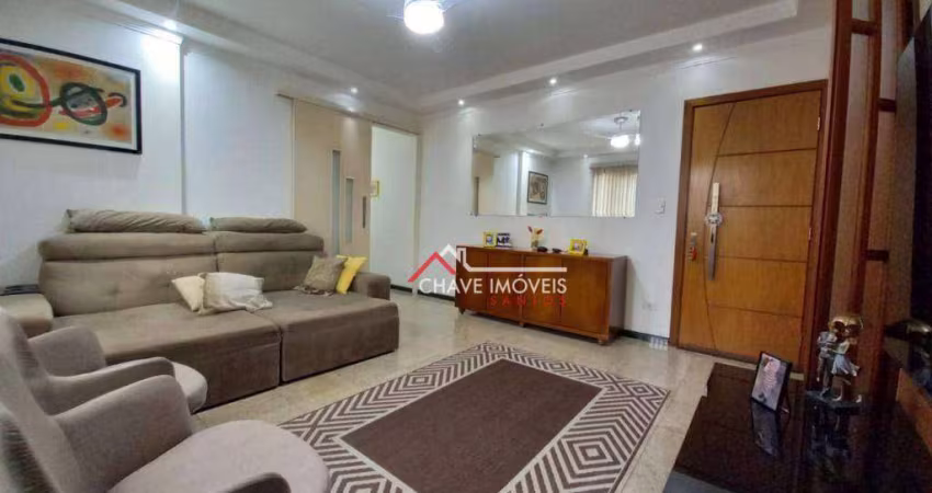 Apartamento com 2 dormitórios à venda, 86 m² por R$ 690.000,00 - Embaré - Santos/SP