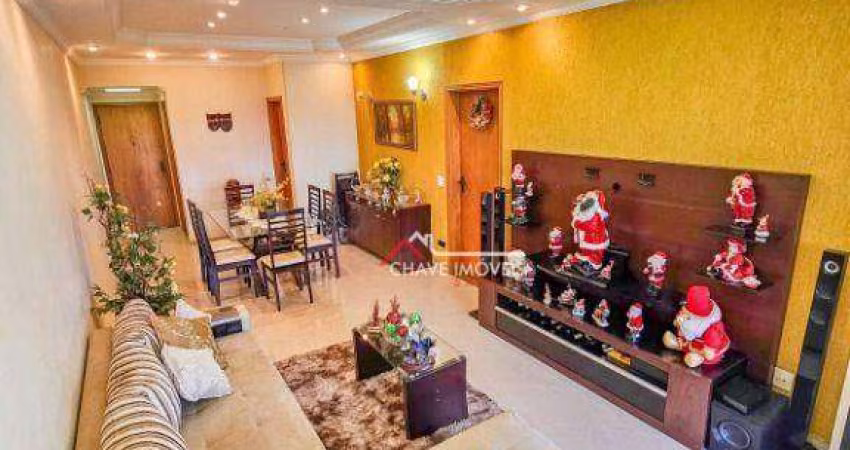 Apartamento com 3 dormitórios para alugar, 137 m² por R$ 8.000,02/mês - Aparecida - Santos/SP
