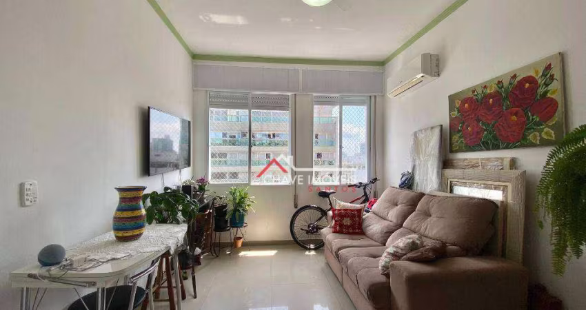 Apartamento com 2 dormitórios à venda, 64 m² por R$ 490.000,00 - Embaré - Santos/SP