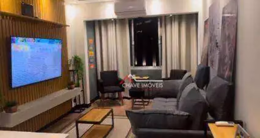 Apartamento com 2 dormitórios à venda, 85 m² por r$ 695.000,00 - gonzaga - santos/sp