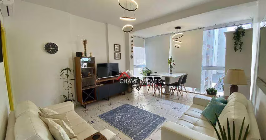 Apartamento com 2 dormitórios à venda, 90 m² por r$ 660.000,00 - gonzaga - santos/sp