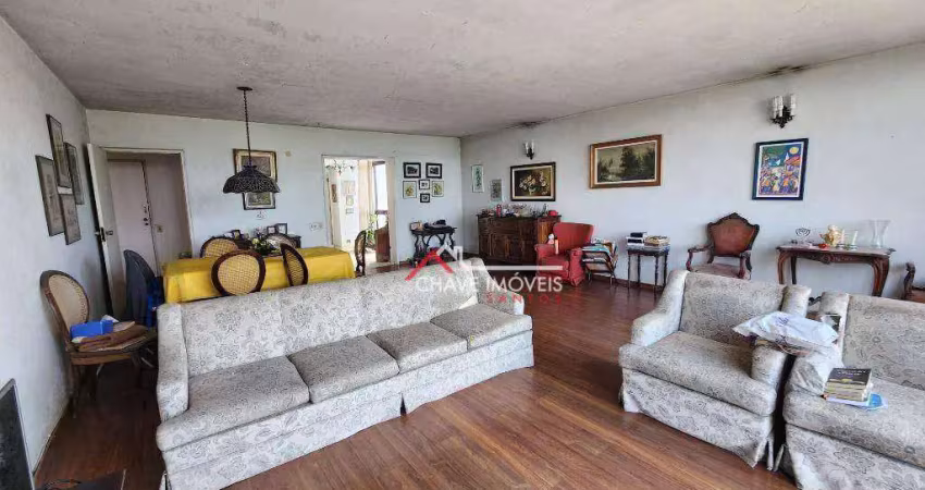 Apartamento com 3 dormitórios à venda, 225 m² por r$ 990.000,00 - aparecida - santos/sp