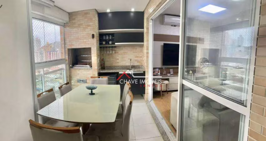 Apartamento com 2 dormitórios à venda, 78 m² por r$ 809.000,00 - ponta da praia - santos/sp