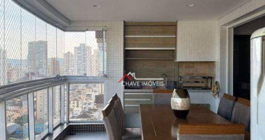 Apartamento com 3 dormitórios à venda, 166 m² por R$ 2.950.000,00 - Embaré - Santos/SP