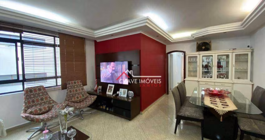 Apartamento à venda, 124 m² por R$ 948.000,00 - Pompéia - Santos/SP