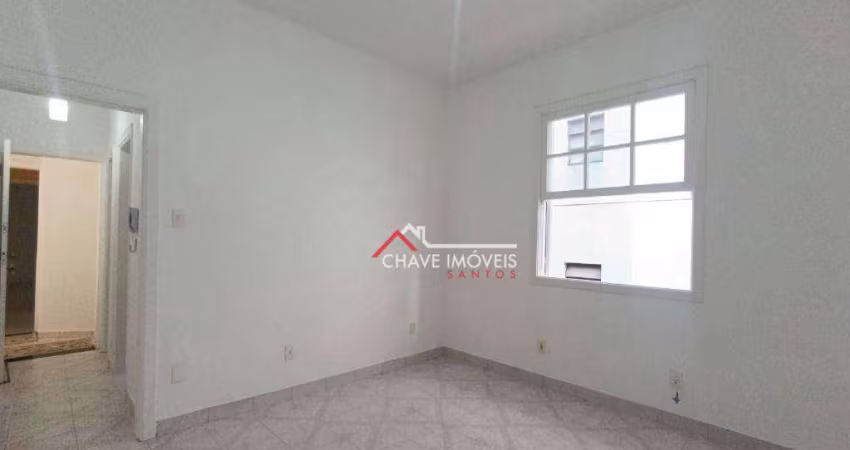 Studio com 1 dormitório para alugar, 40 m² por R$ 2.300,02/mês - Embaré - Santos/SP