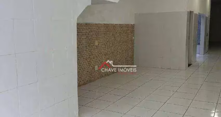 Sala para alugar, 190 m² por r$ 6.500,02/mês - marapé - santos/sp