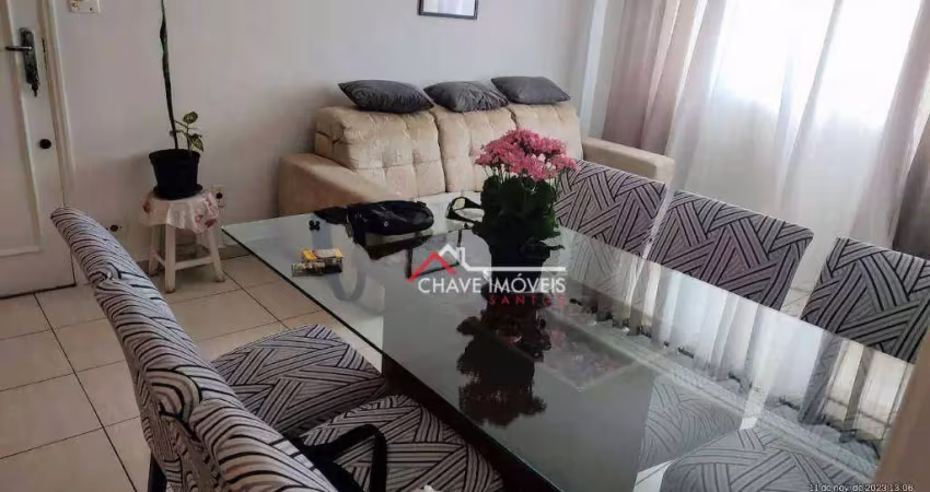 Apartamento com 2 dormitórios à venda, 102 m² por r$ 394.000,00 - encruzilhada - santos/sp
