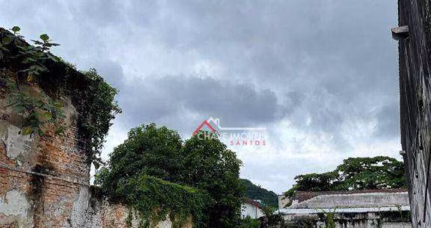 Terreno, 396 m² - venda por R$ 1.500.000,00 ou aluguel por R$ 4.500,00/ano - Paquetá - Santos/SP