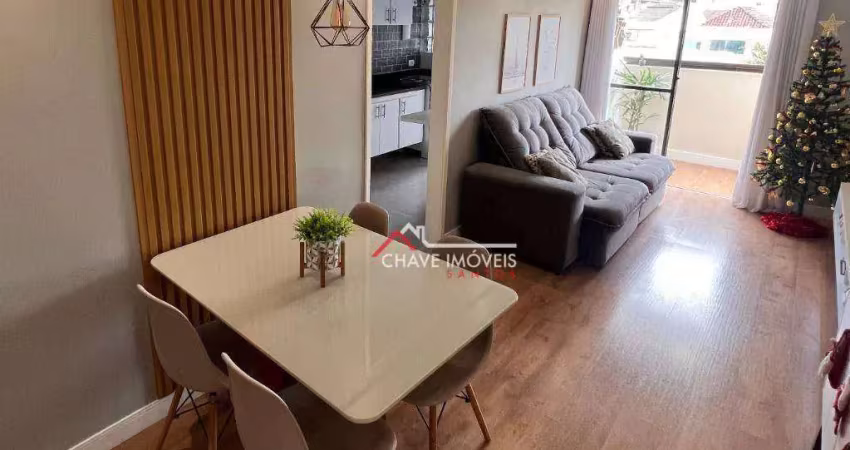 Apartamento com 2 dormitórios à venda, 60 m² por R$ 620.000,00 - Embaré - Santos/SP