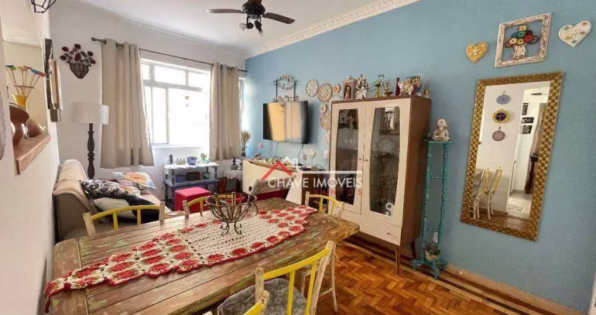 Apartamento com 2 dormitórios à venda, 73 m² por r$ 430.000,00 - boqueirão - santos/sp