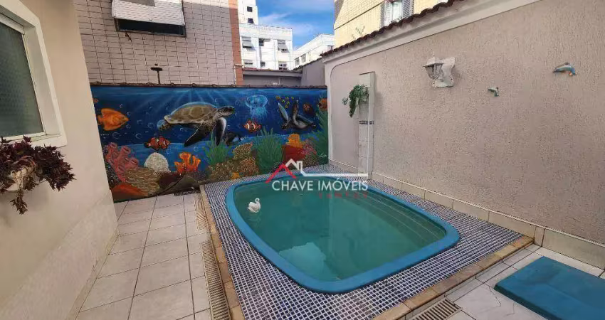 Sobrado com 3 dormitórios à venda, 190 m² por r$ 1.850.000,00 - aparecida - santos/sp