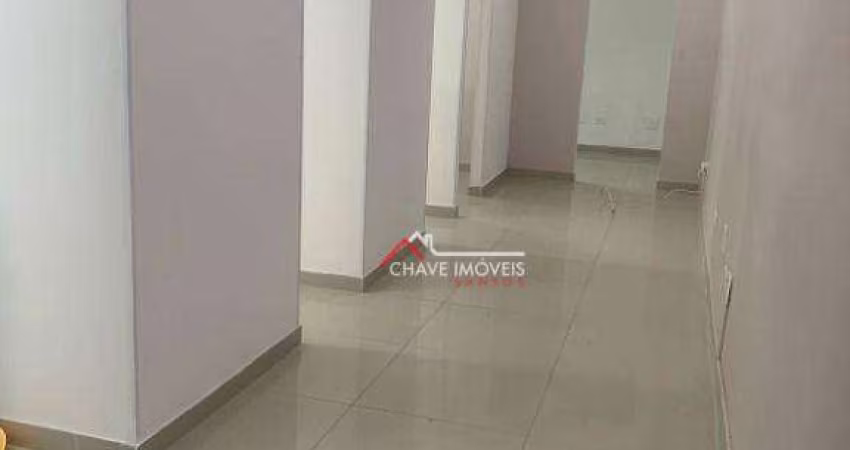 Sala para alugar, 52 m² por R$ 2.978,00/mês - Gonzaga - Santos/SP