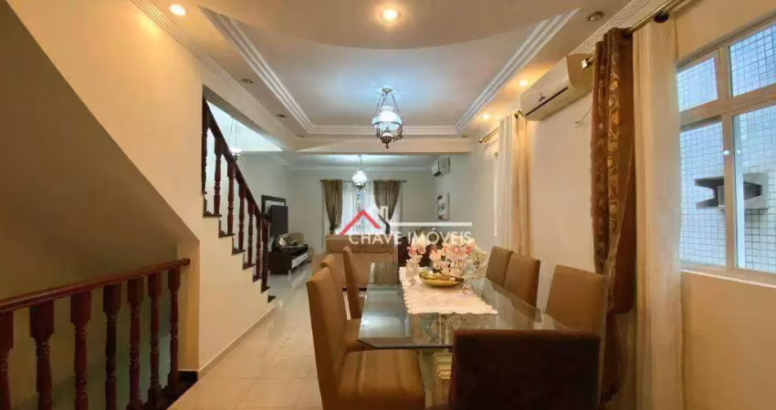 Casa com 5 dormitórios à venda, 275 m² por r$ 1.700.000,00 - embaré - santos/sp