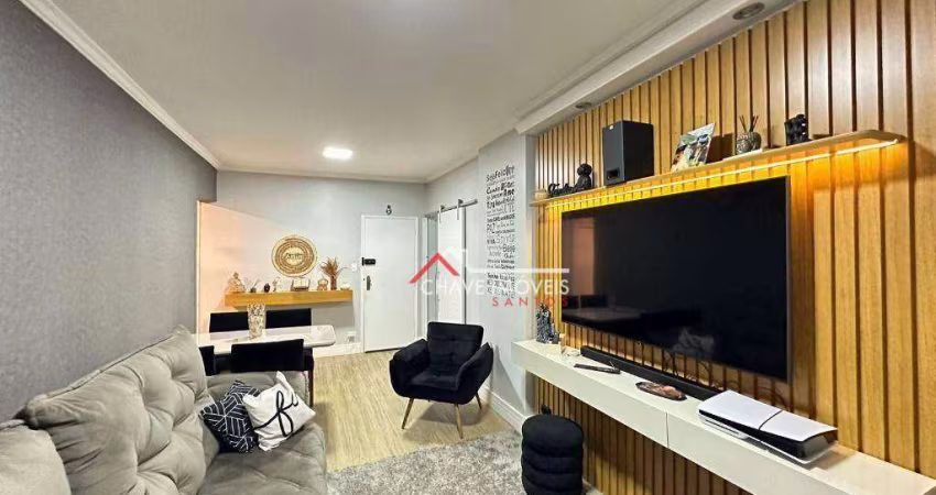 Apartamento com 2 dormitórios à venda, 89 m² por R$ 530.000,00 - Campo Grande - Santos/SP