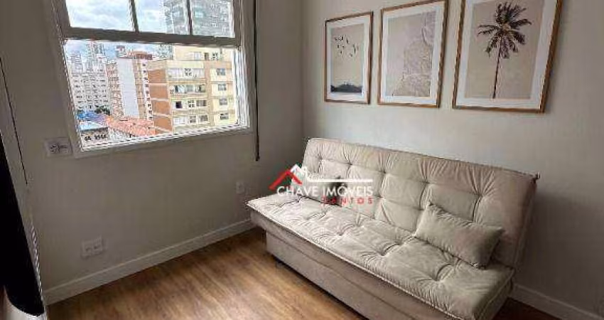 Apartamento com 1 dormitório à venda, 37 m² por R$ 350.000,00 - Boqueirão - Santos/SP