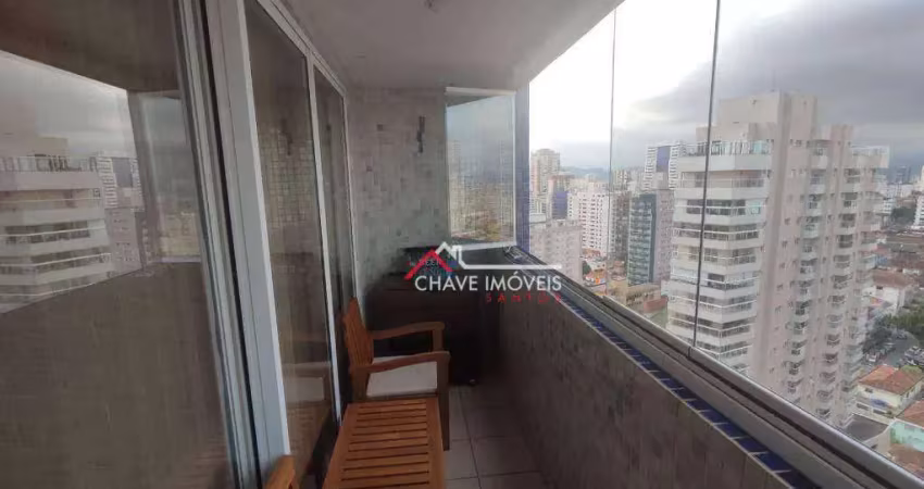 Apartamento duplex com 3 dormitórios à venda, 160 m² por r$ 990.000,00 - boqueirão - santos/sp