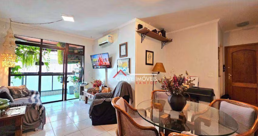 Apartamento com 2 dormitórios à venda, 100 m² por R$ 830.000,00 - Aparecida - Santos/SP