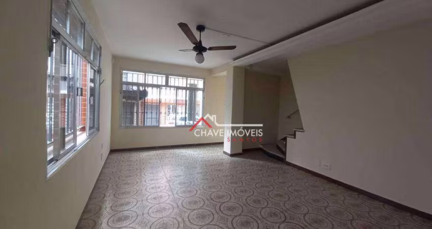 Sobrado com 2 dormitórios, 104 m² - venda por R$ 1.500.000,00 ou aluguel por R$ 6.315,00/mês - Embaré - Santos/SP