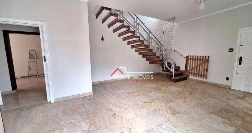 Sobrado com 5 dormitórios para alugar, 261 m² por R$ 18.000,00/mês - Ponta da Praia - Santos/SP