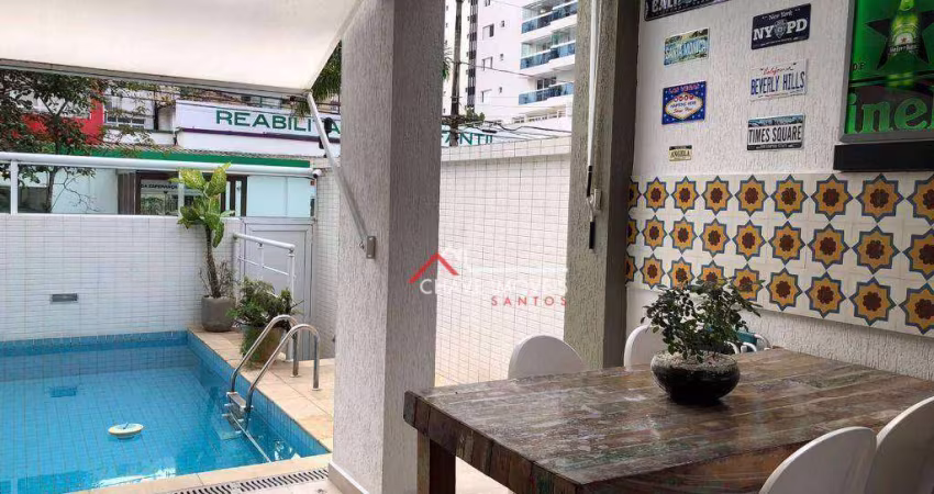 Casa com 4 dormitórios à venda, 240 m² por R$ 2.900.000,00 - Ponta da Praia - Santos/SP