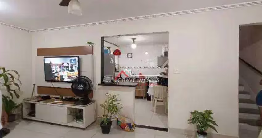 Sobrado com 2 dormitórios à venda, 80 m² por r$ 371.000,00 - macuco - santos/sp
