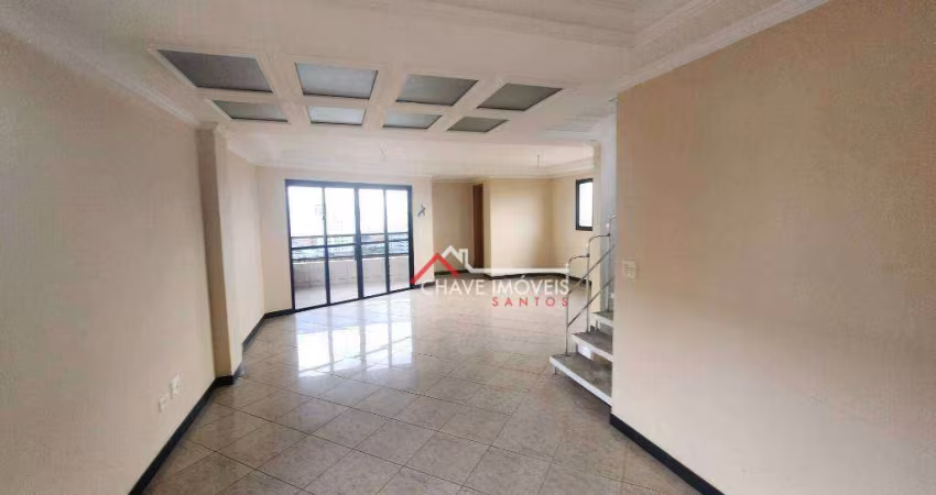 Cobertura com 3 dormitórios à venda, 324 m² por R$ 1.390.000,00 - Ponta da Praia - Santos/SP