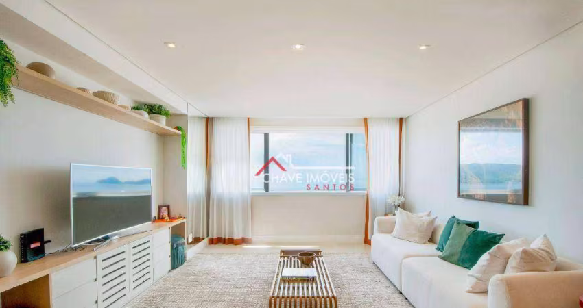 Apartamento com 3 dormitórios à venda, 175 m² por R$ 3.100.000,00 - Gonzaga - Santos/SP