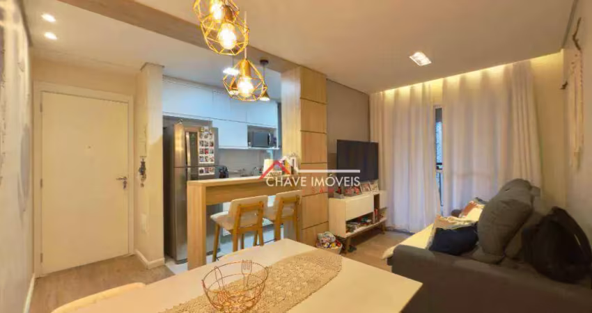 Apartamento com 2 dormitórios à venda, 63 m² por R$ 620.000 - Marapé - Santos/SP