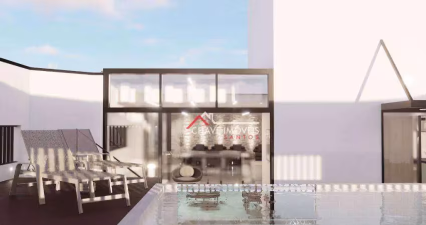 Cobertura com 4 dormitórios à venda, 370 m² por R$ 4.290.000,00 - Ponta da Praia - Santos/SP